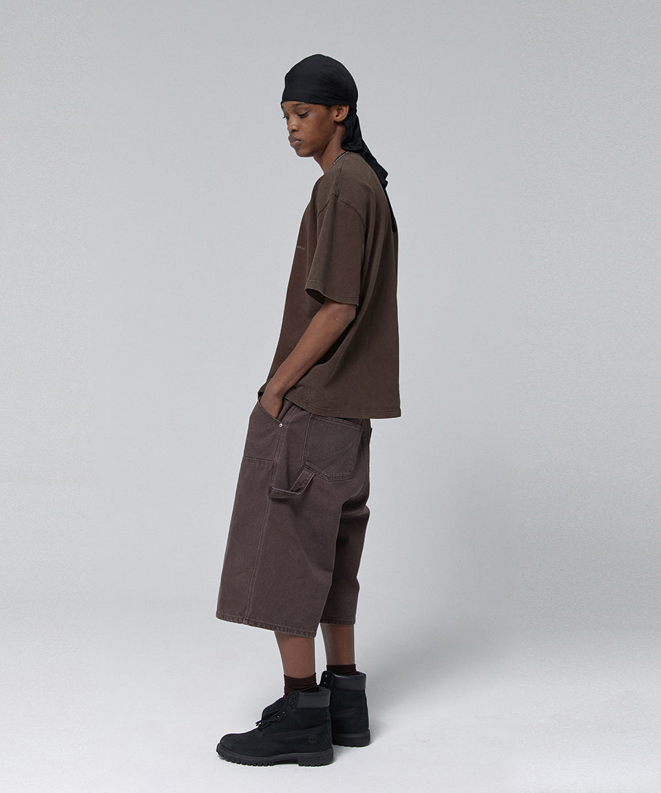 CONTOUR DOUBLE KNEE SHORTS [BROWN]