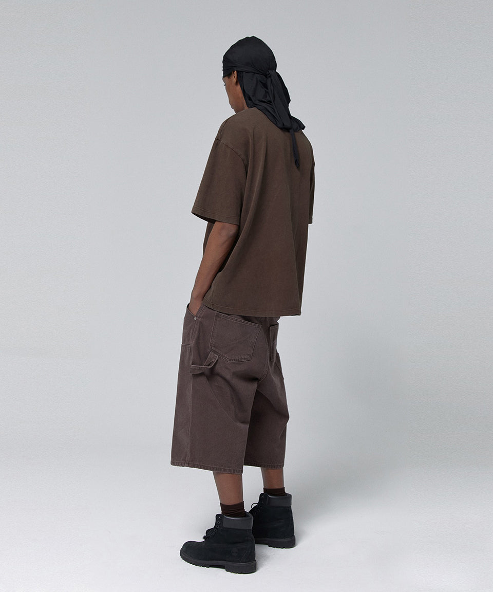 CONTOUR DOUBLE KNEE SHORTS [BROWN]