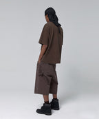 CONTOUR DOUBLE KNEE SHORTS [BROWN]