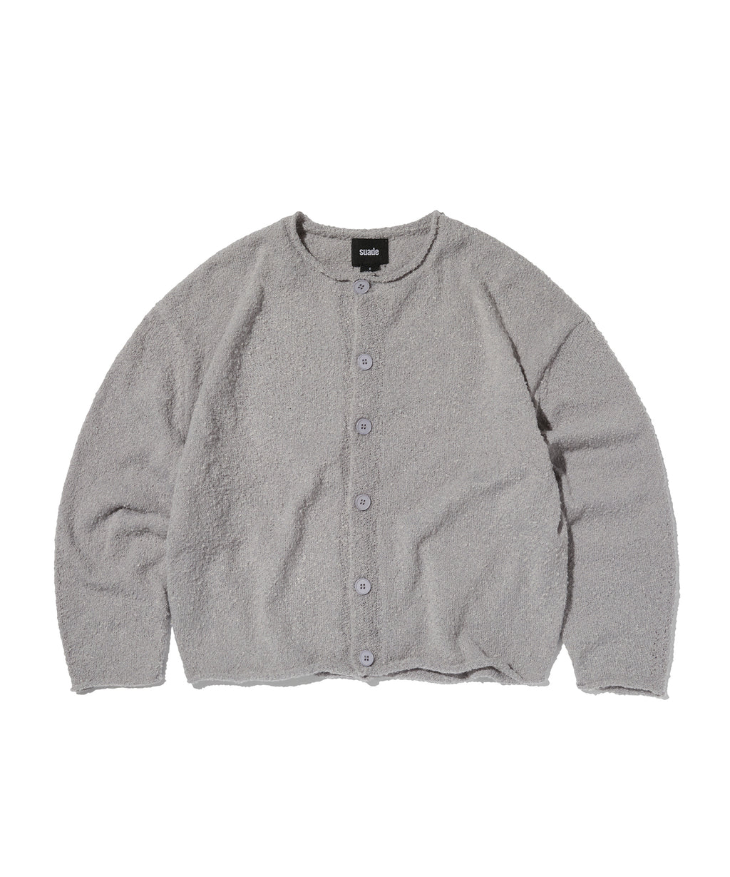 SHEARLING KNIT CARDIGAN [GRAY]