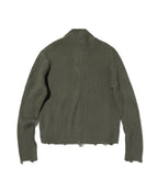 DAMAGE KNIT ZIP UP [GRAY]