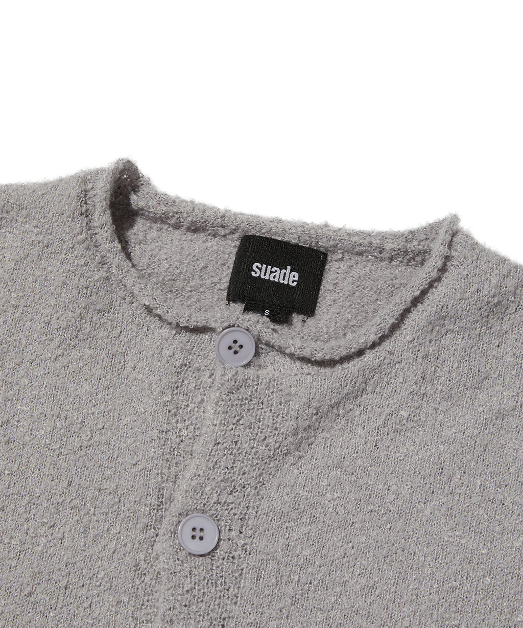 SHEARLING KNIT CARDIGAN [GRAY]