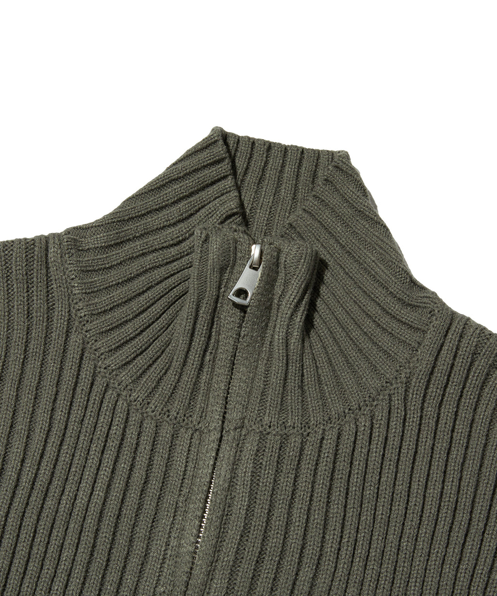 DAMAGE KNIT ZIP UP [GRAY]