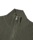 DAMAGE KNIT ZIP UP [GRAY]