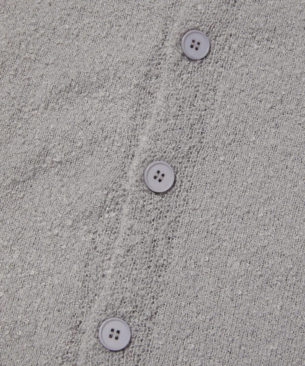 SHEARLING KNIT CARDIGAN [GRAY]