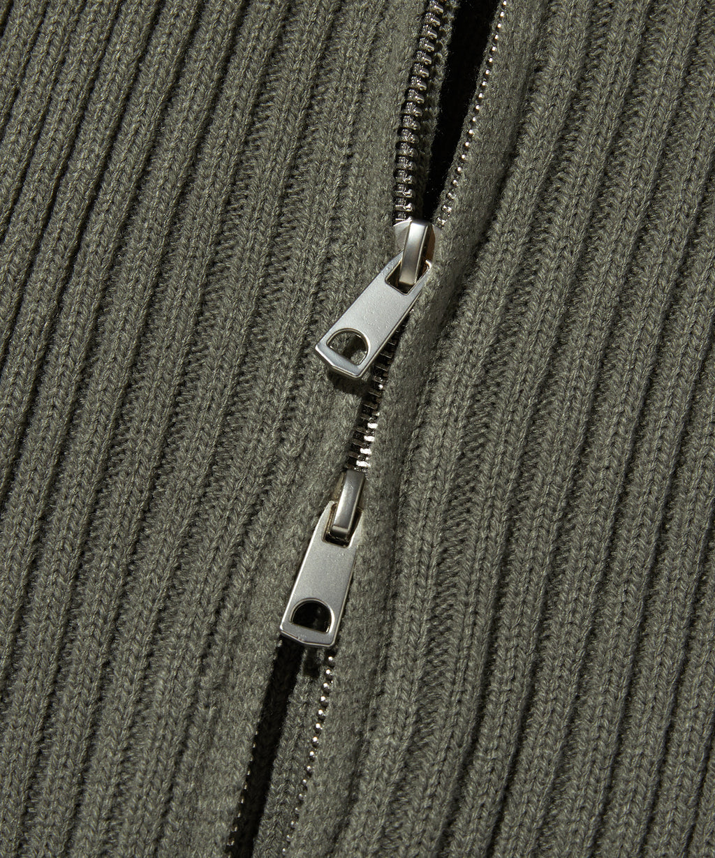 DAMAGE KNIT ZIP UP [GRAY]
