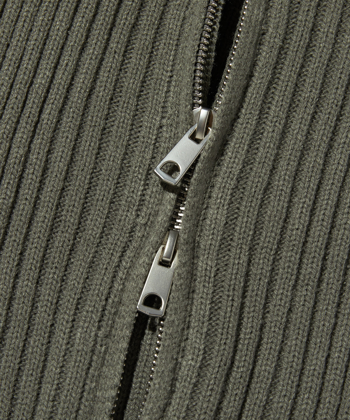 DAMAGE KNIT ZIP UP [GRAY]
