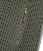DAMAGE KNIT ZIP UP [GRAY]