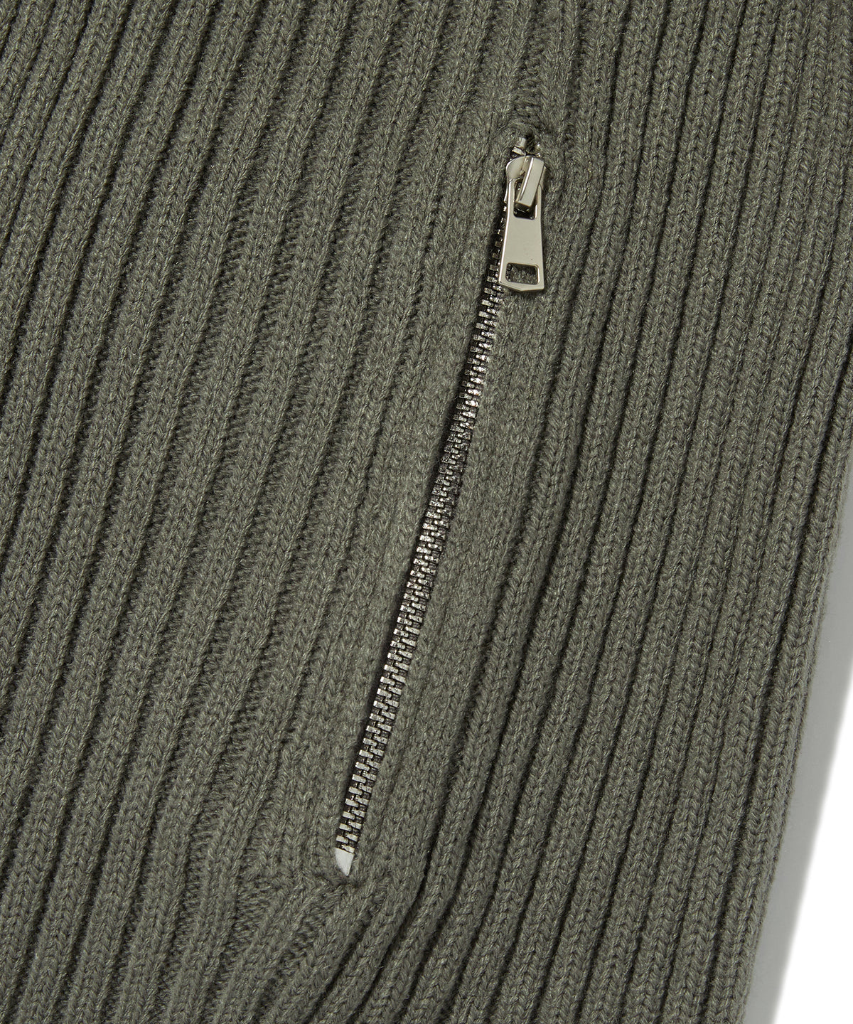 DAMAGE KNIT ZIP UP [GRAY]