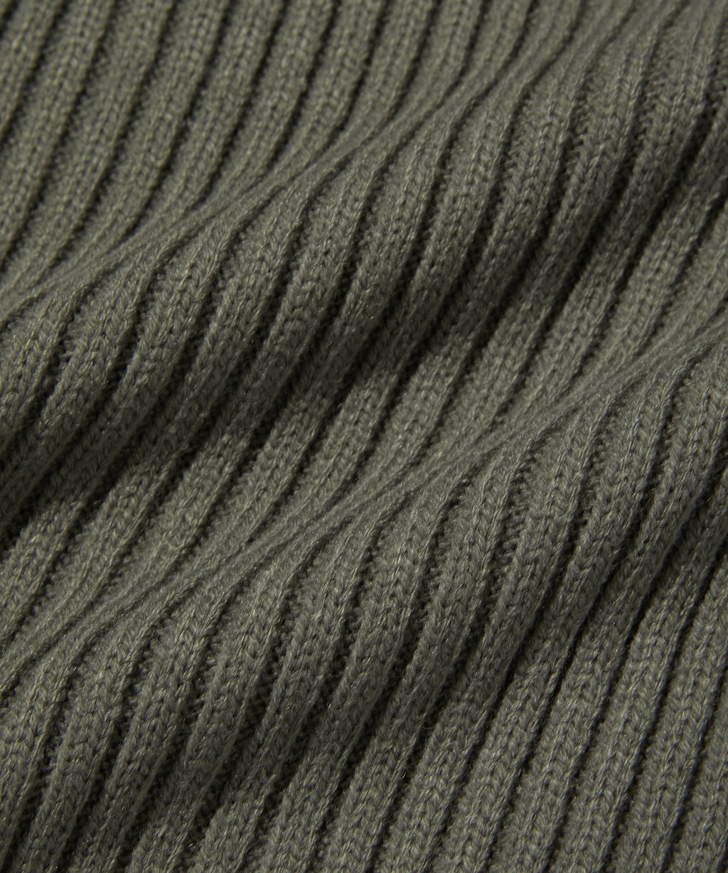 DAMAGE KNIT ZIP UP [GRAY]