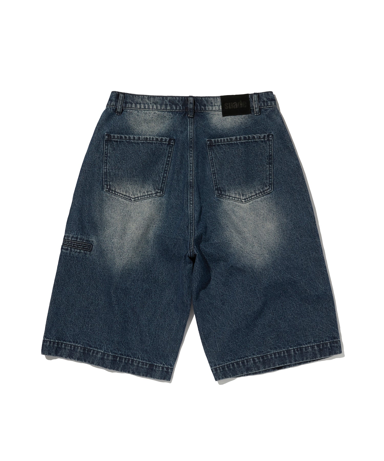 WRINKLE WASHED SHORTS [DARK BLUE]
