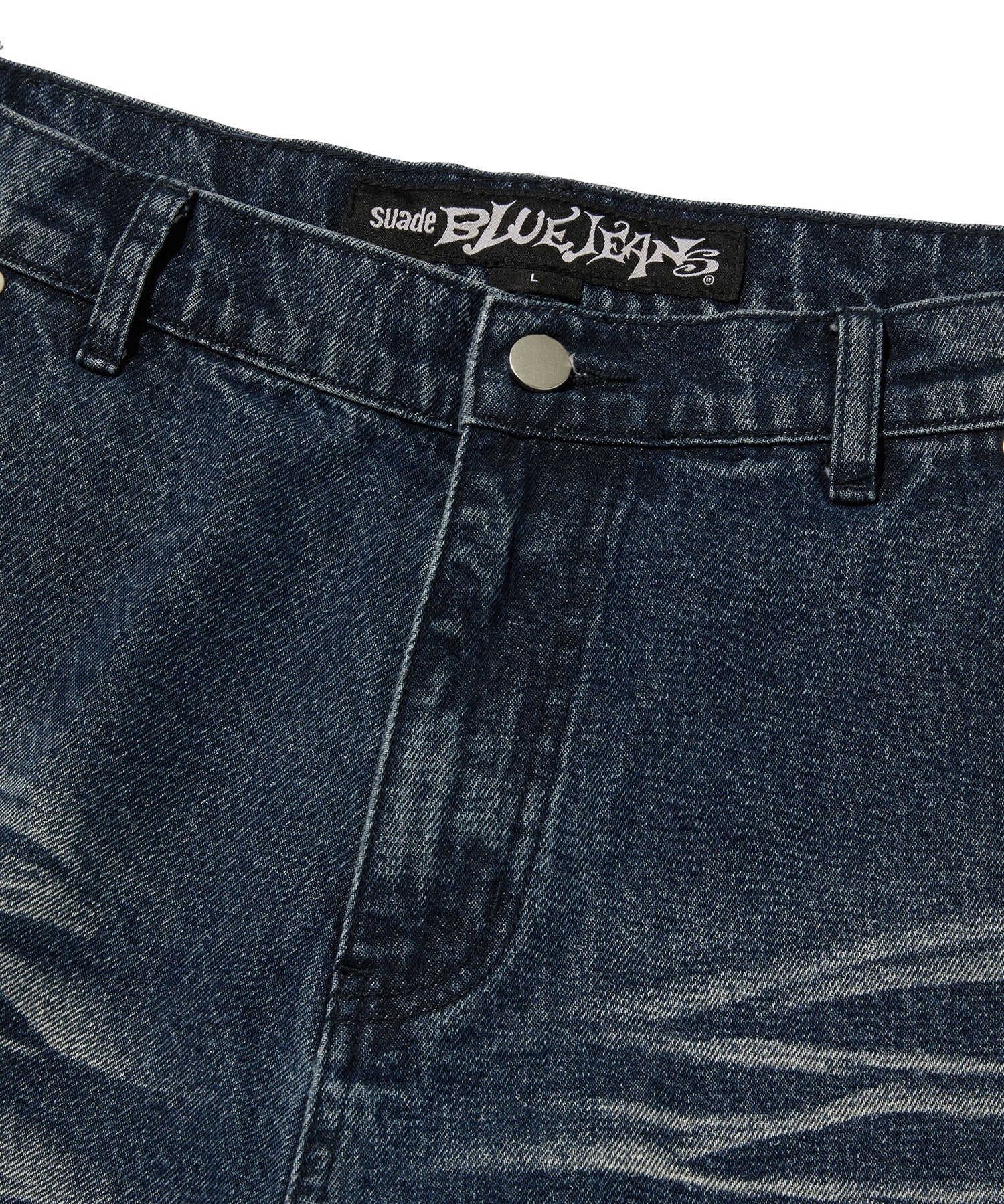 WRINKLE WASHED SHORTS [DARK BLUE]