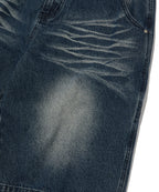 WRINKLE WASHED SHORTS [DARK BLUE]
