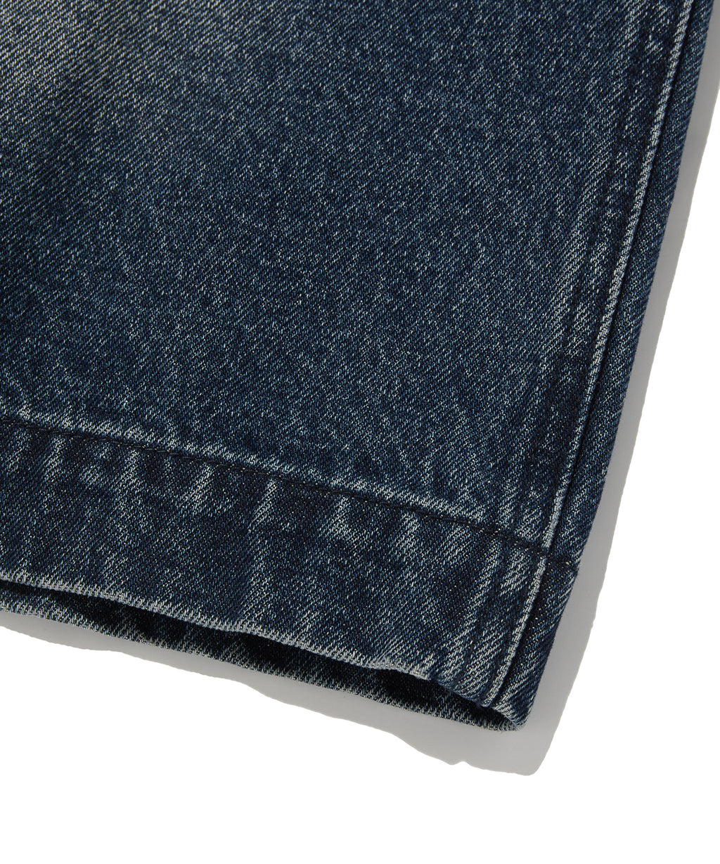 WRINKLE WASHED SHORTS [DARK BLUE]