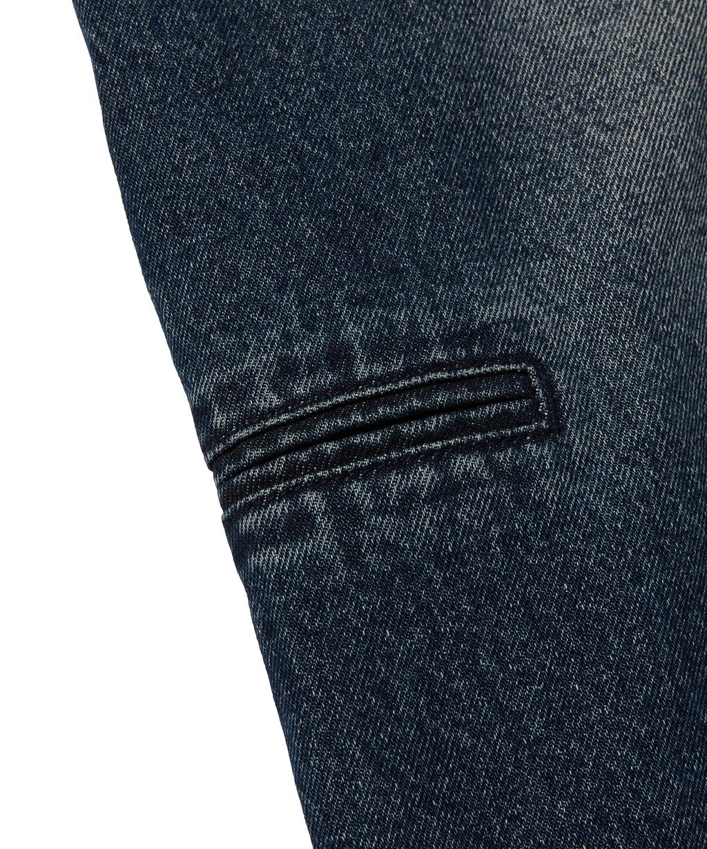WRINKLE WASHED SHORTS [DARK BLUE]