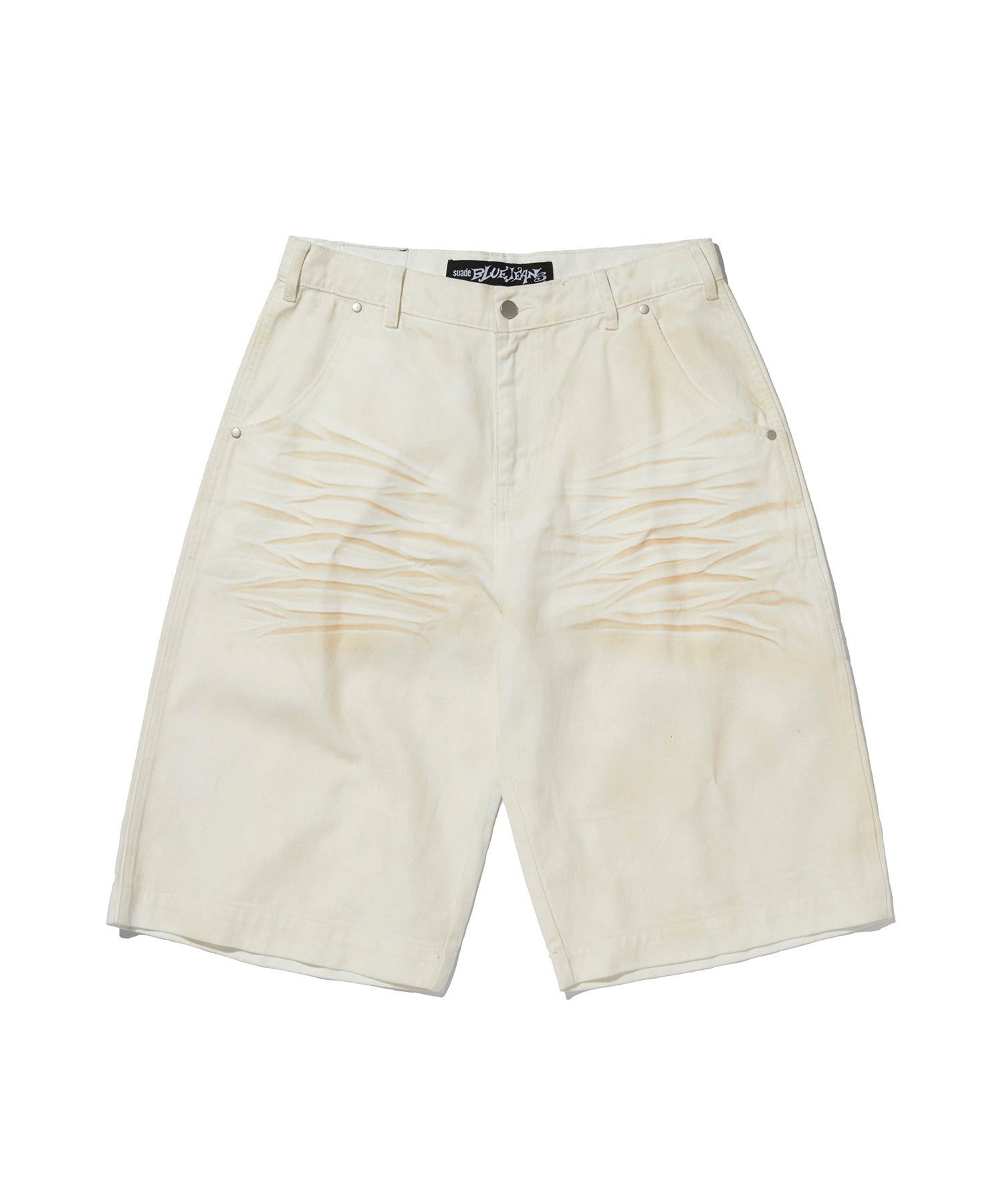 WRINKLE WASHED SHORTS [WHITE]