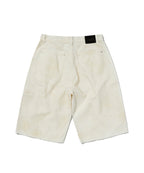 WRINKLE WASHED SHORTS [WHITE]
