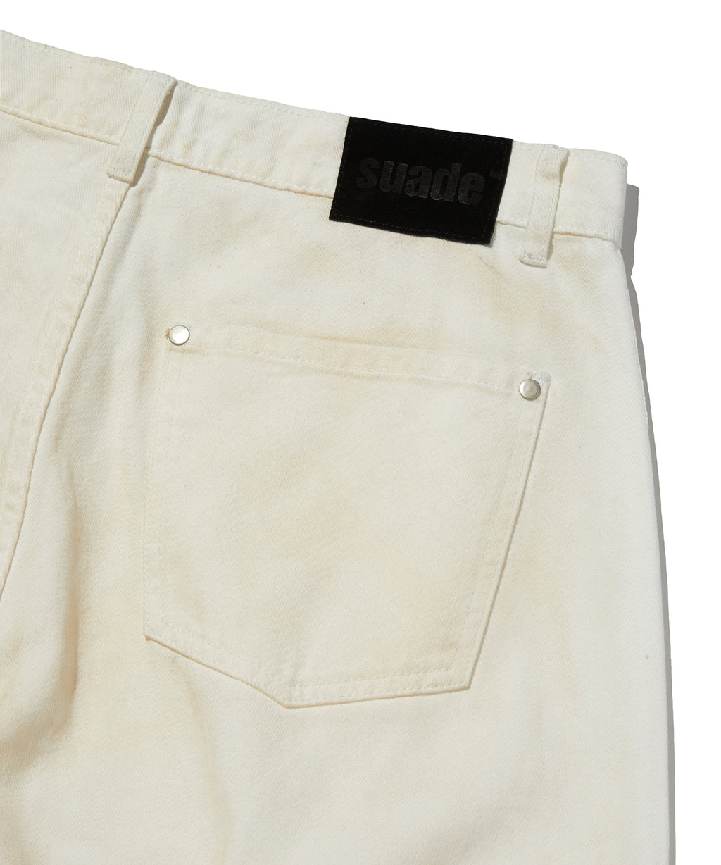 WRINKLE WASHED SHORTS [WHITE]