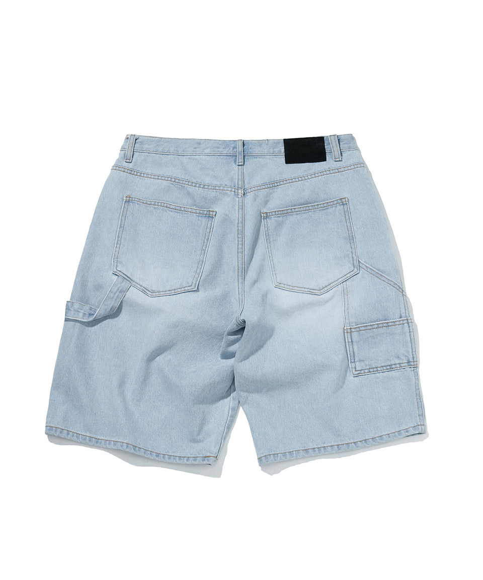 CARPENTER DENIM SHORTS [LIGHT BLUE]