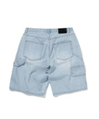 CARPENTER DENIM SHORTS [LIGHT BLUE]