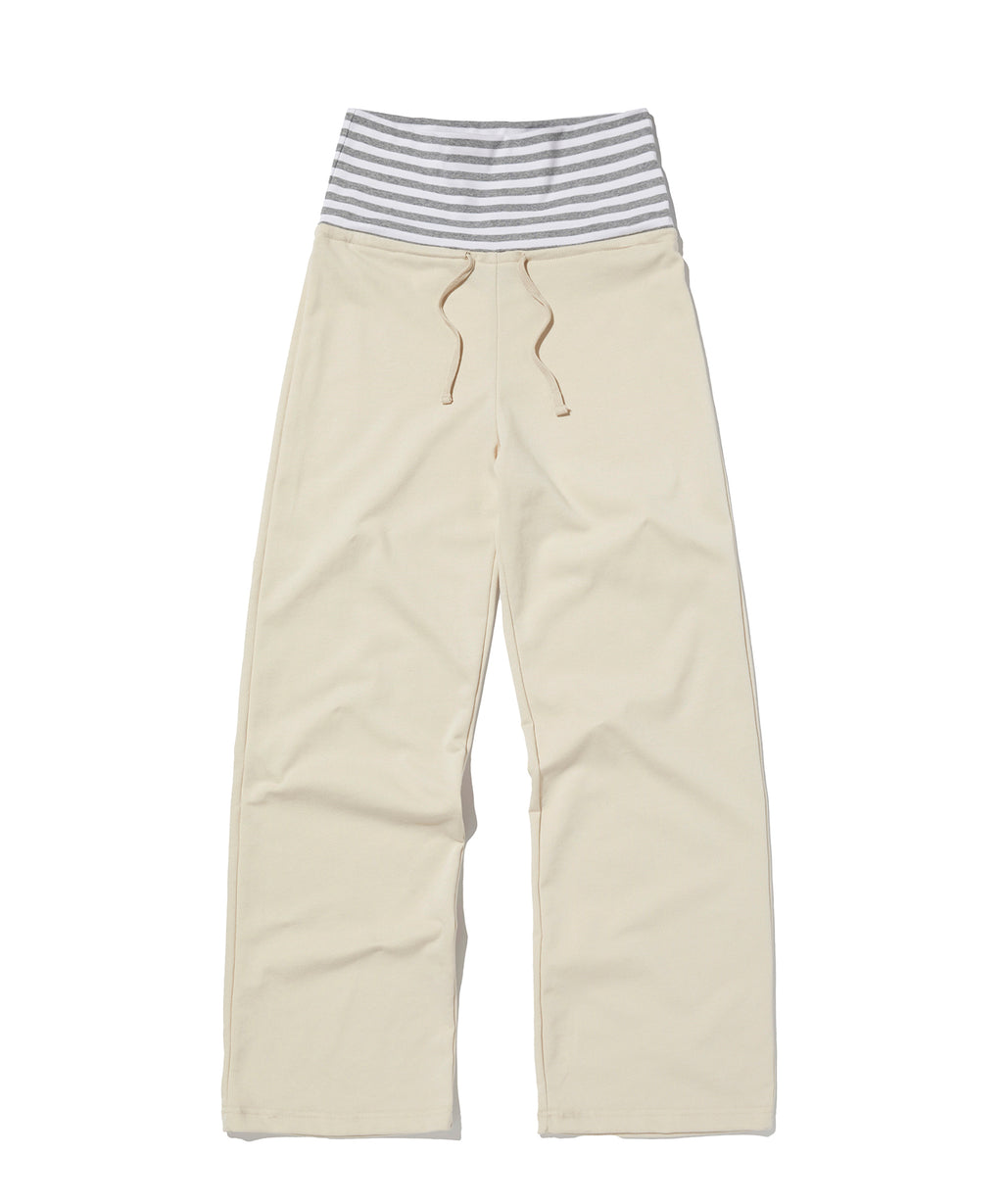 LAYERED LONG PANTS [IVORY]