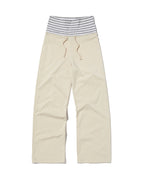LAYERED LONG PANTS [IVORY]