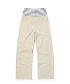 LAYERED LONG PANTS [IVORY]