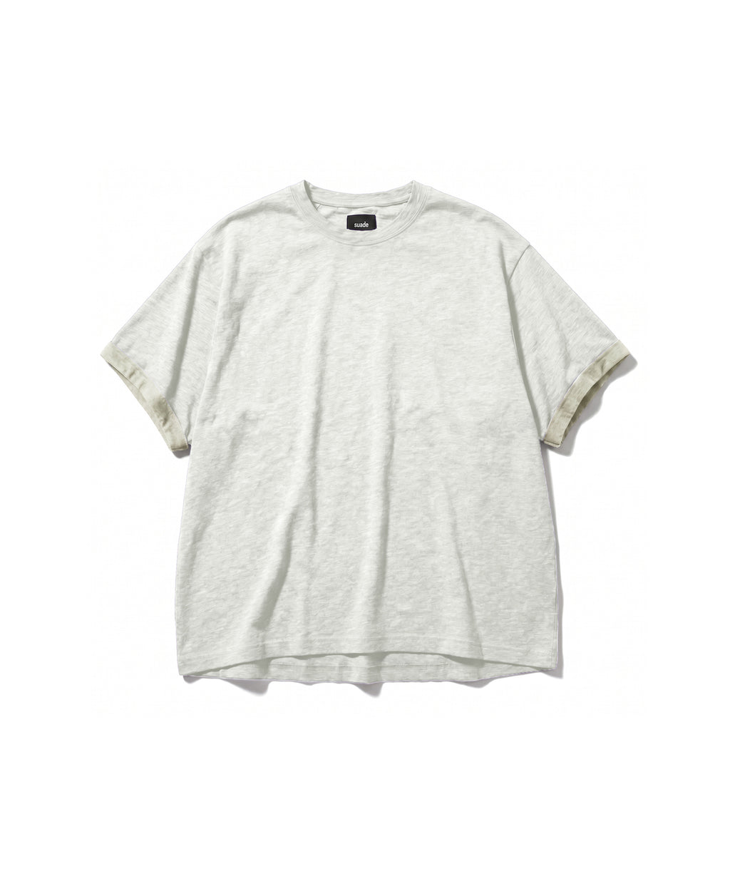 TEXTURED LAYERED TEE [WHITE]