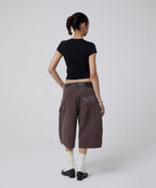 CONTOUR DOUBLE KNEE SHORTS [BROWN]