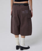 CONTOUR DOUBLE KNEE SHORTS [BROWN]