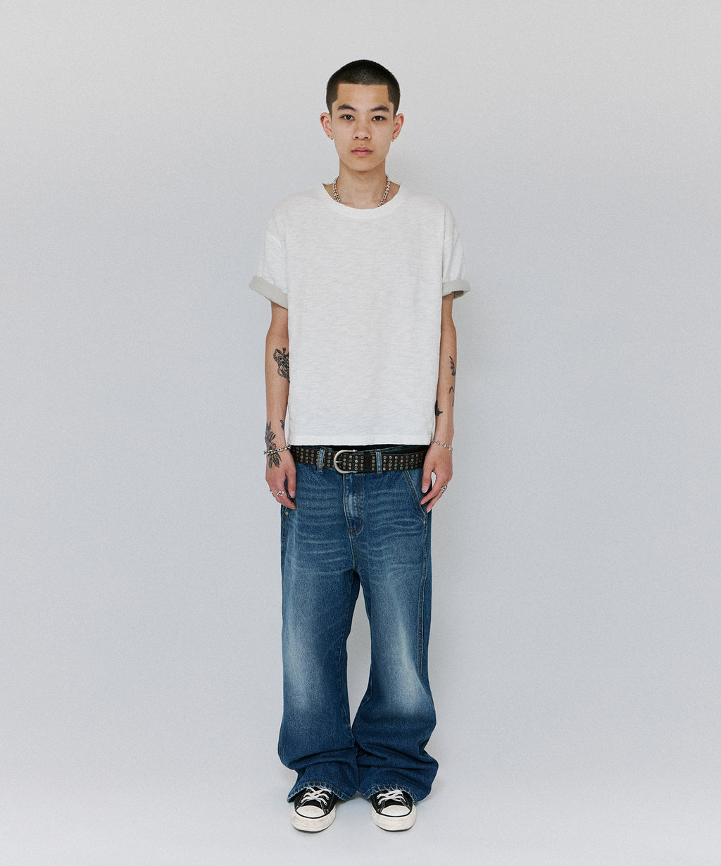 TEXTURED LAYERED TEE [WHITE]