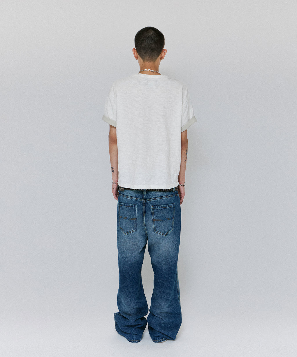 TEXTURED LAYERED TEE [WHITE]