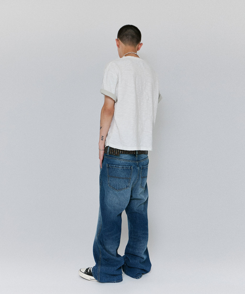 TEXTURED LAYERED TEE [WHITE]