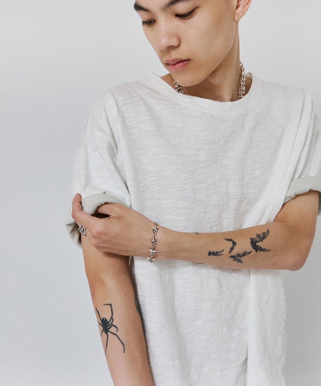 TEXTURED LAYERED TEE [WHITE]