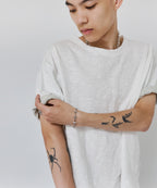 TEXTURED LAYERED TEE [WHITE]