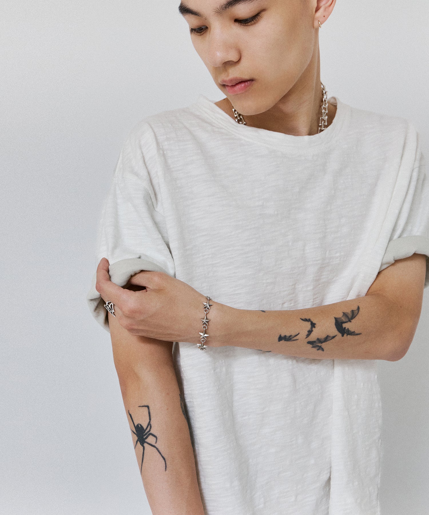 TEXTURED LAYERED TEE [WHITE]
