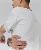 TEXTURED LAYERED TEE [WHITE]
