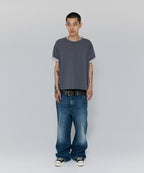 TEXTURED LAYERED TEE [PURPLE]
