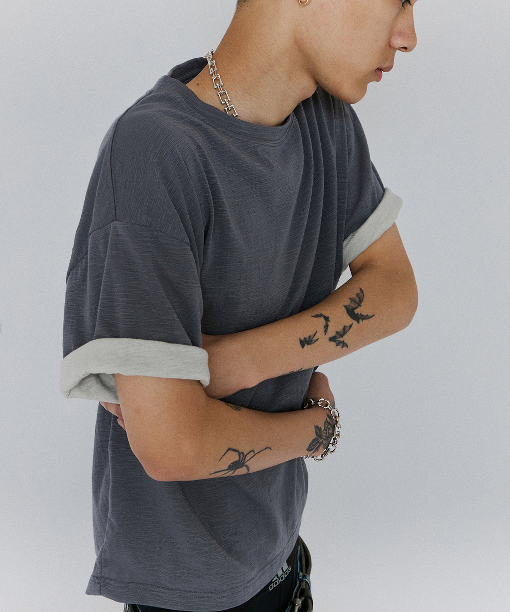 TEXTURED LAYERED TEE [PURPLE]