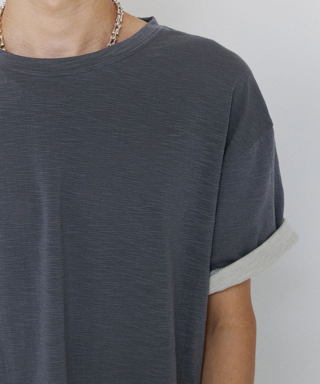 TEXTURED LAYERED TEE [PURPLE]