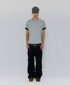 TEXTURED LAYERED TEE [GRAY]