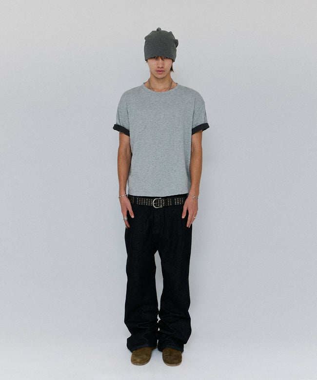 TEXTURED LAYERED TEE [GRAY] Main Image