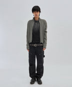 DAMAGE KNIT ZIP UP [GRAY]