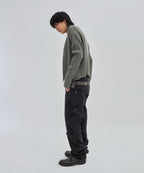 DAMAGE KNIT ZIP UP [GRAY]