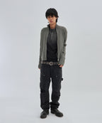 DAMAGE KNIT ZIP UP [GRAY]