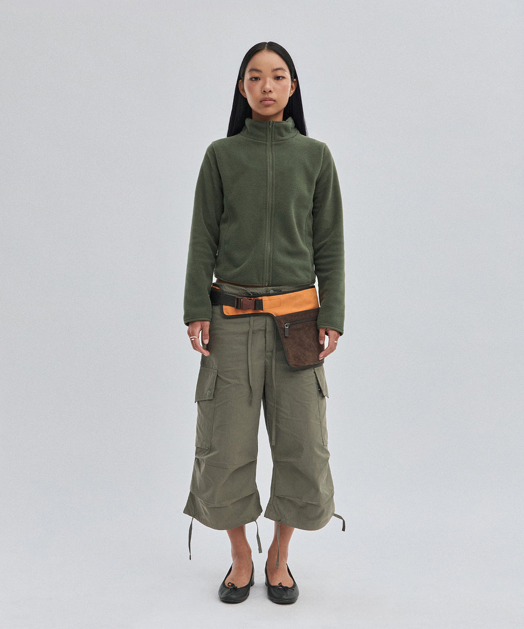 SLIM FLEECE JACKET [KHAKI]