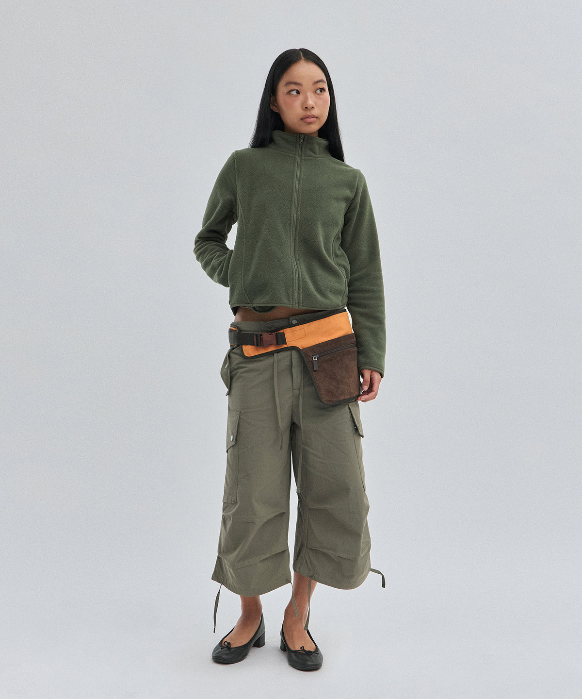 SLIM FLEECE JACKET [KHAKI]