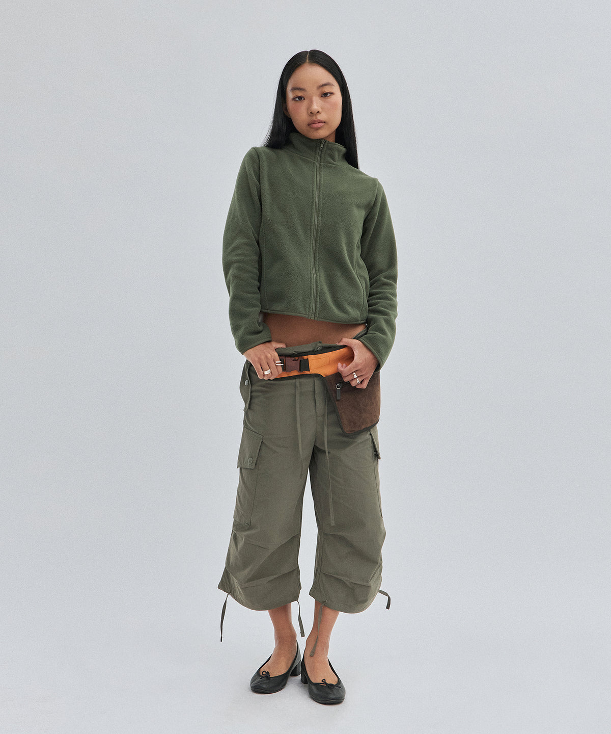 SLIM FLEECE JACKET [KHAKI]