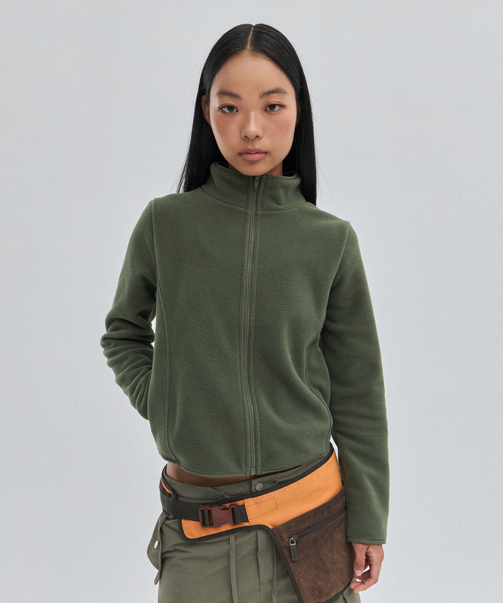 SLIM FLEECE JACKET [KHAKI]