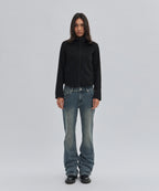 SLIM FLEECE JACKET [BLACK]